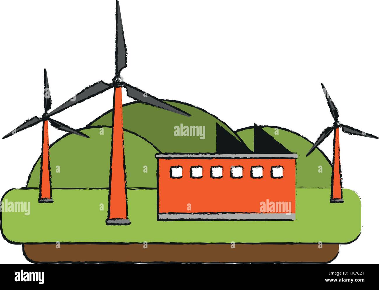 Wind turbines green energy Stock Vector Image & Art - Alamy