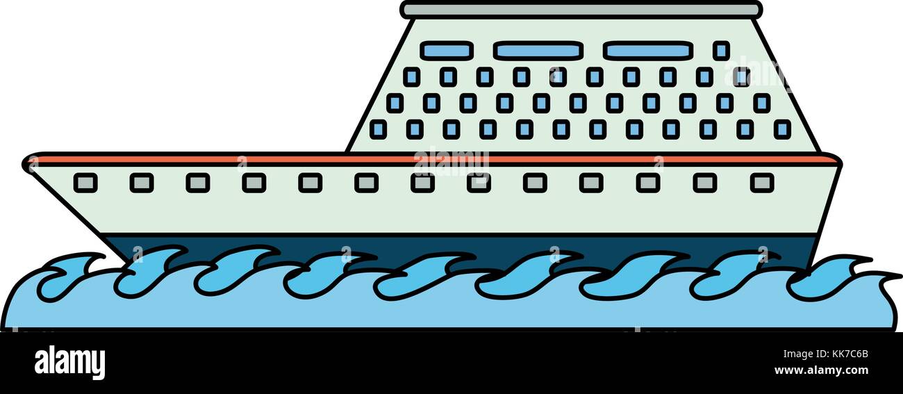 Luxury cruise ship Stock Vector