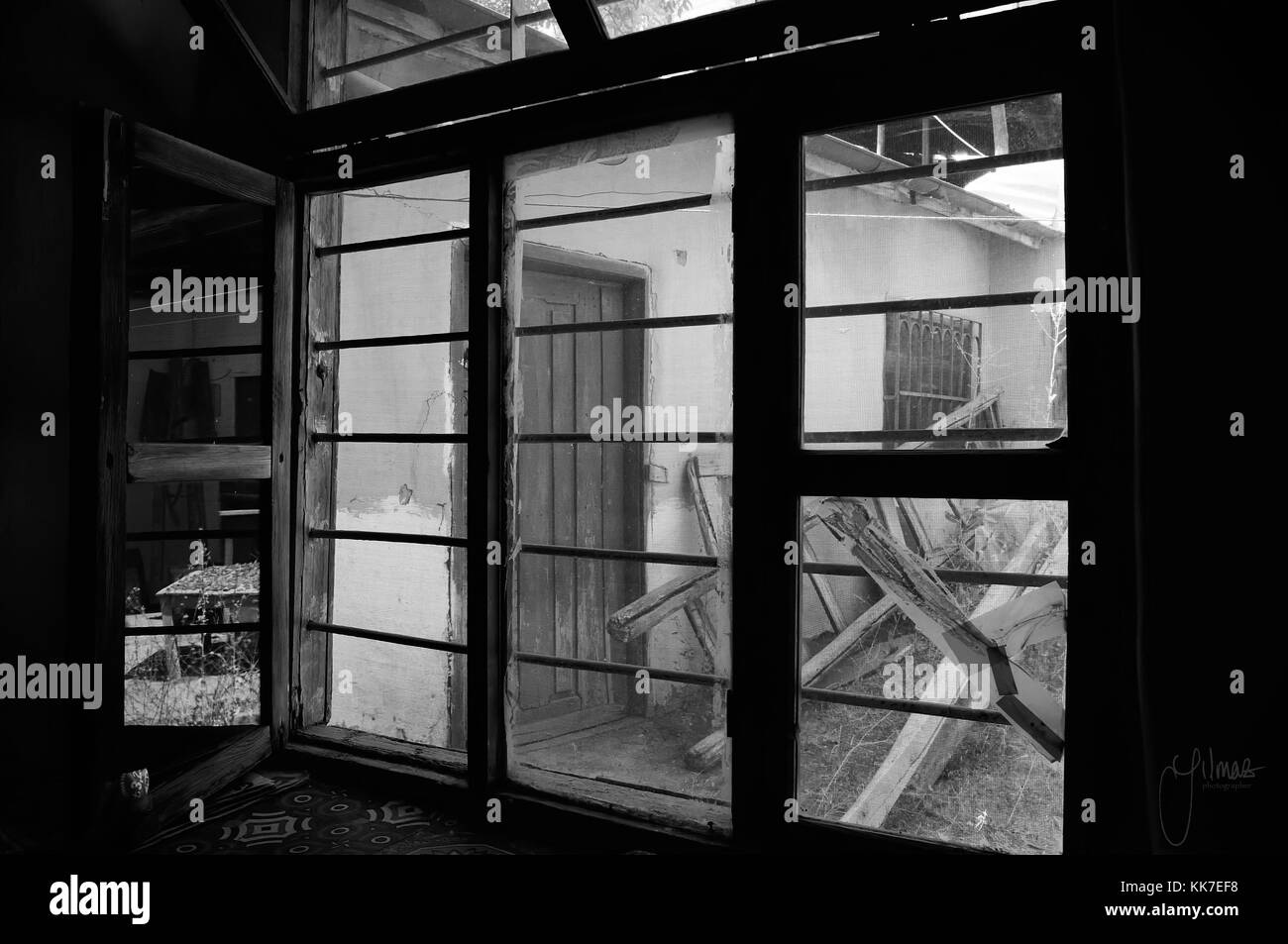 ruin home, old window Stock Photo