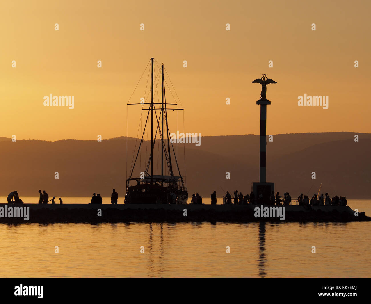 Lake Balaton near city Siofok, Hungary Stock Photo