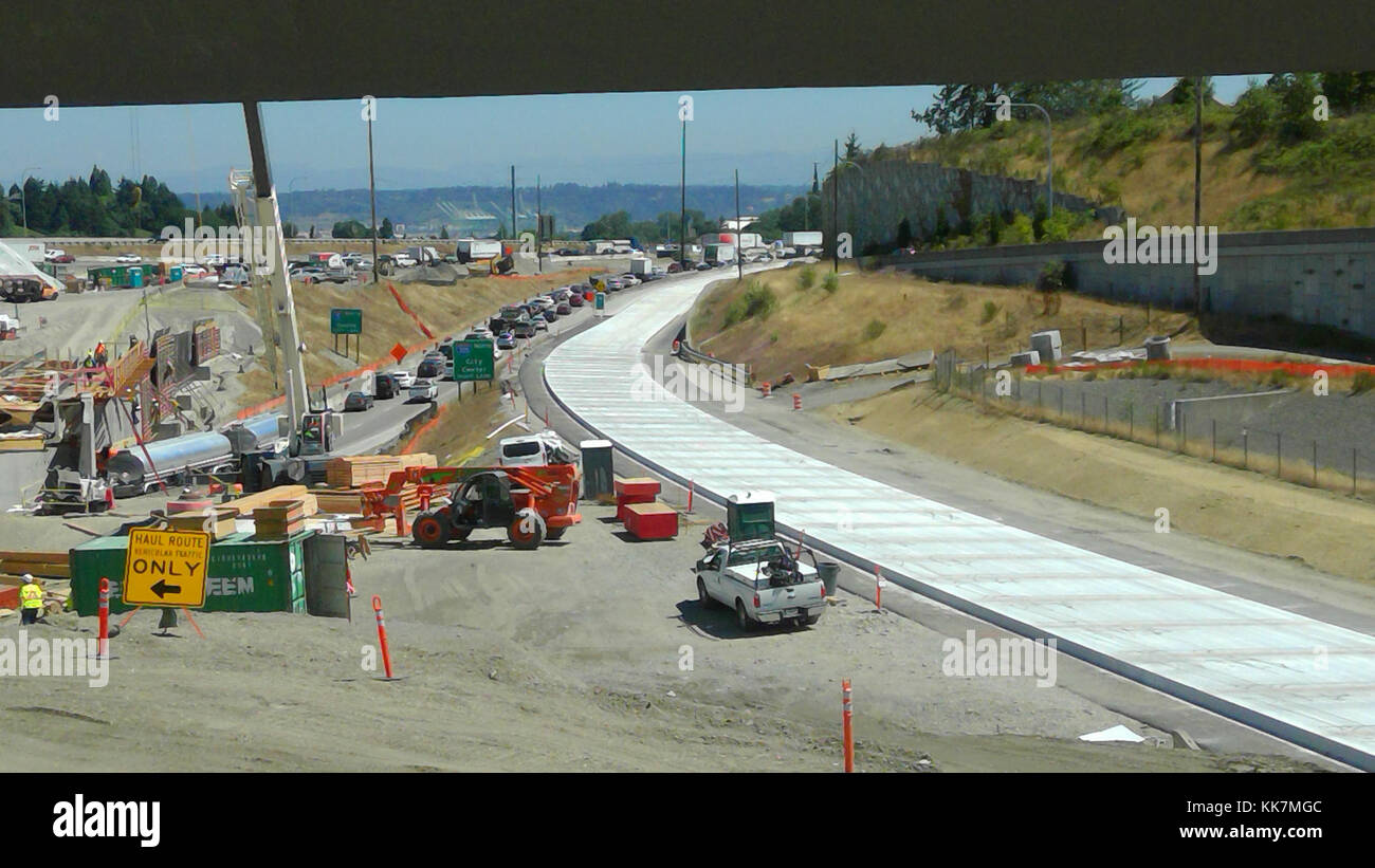 Exit Ramp Realigned This photo shows new cement concrete on the newly aligned northbound I ...