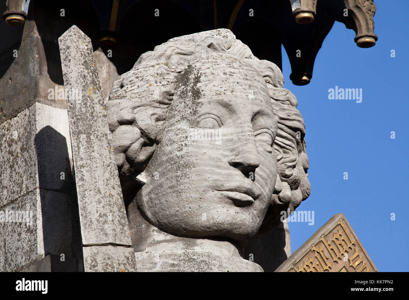 Landmark Bremer Roland, Roland statue in the market square, Bremen, Germany, Europe  I  Bremer Roland auf dem Marktplatz in der historischen Altstadt  Stock Photo