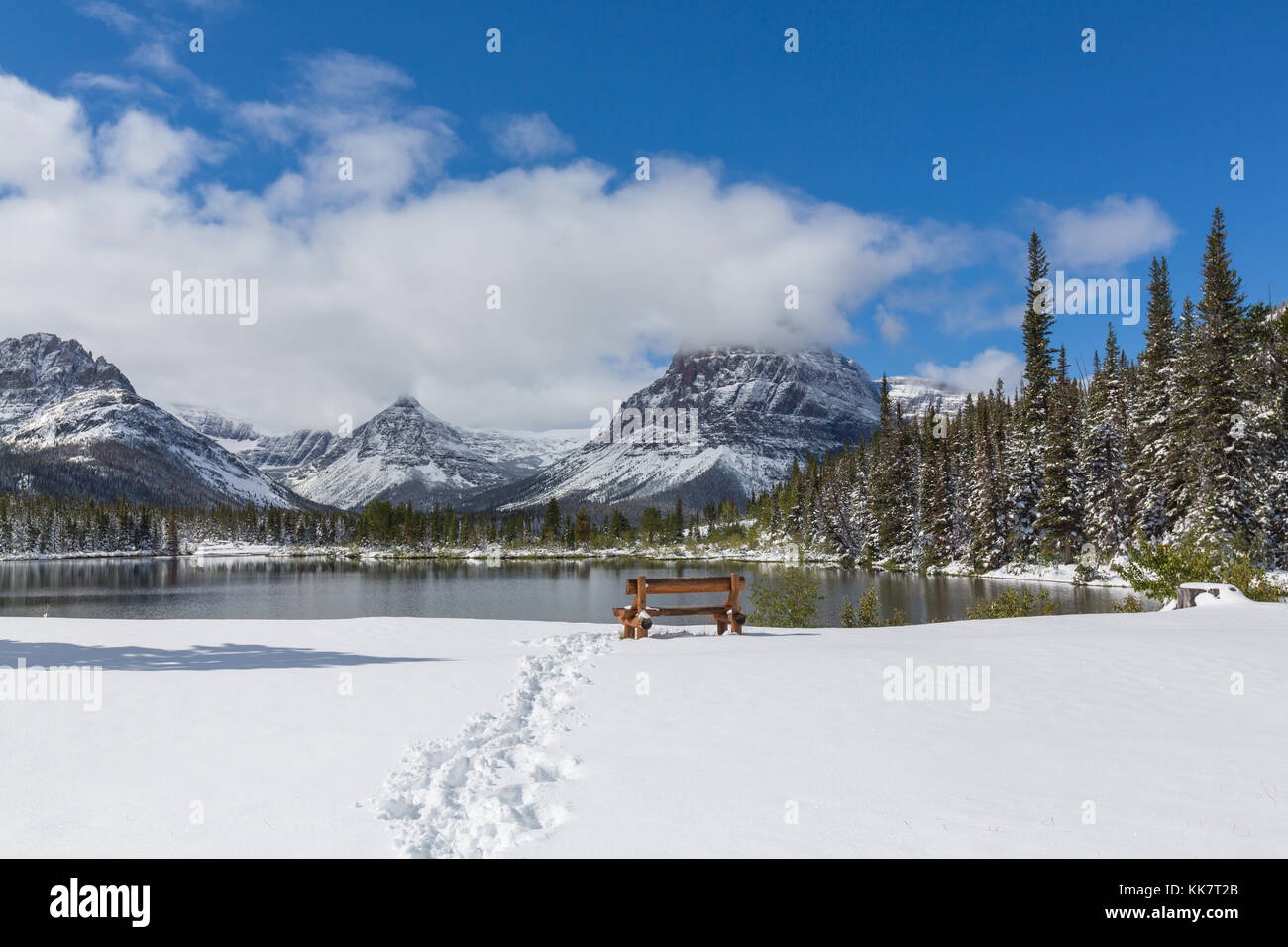 Early winter in Glacier National Park, Montana, USA Stock Photo - Alamy