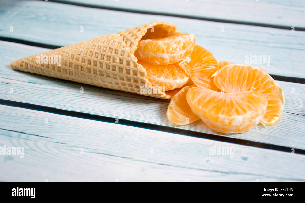 tangerine ice cream Stock Photo Alamy