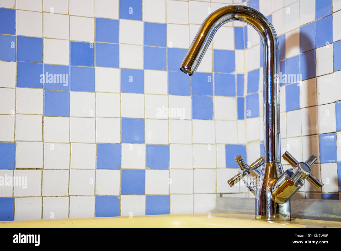 New faucet in the sink Stock Photo Alamy