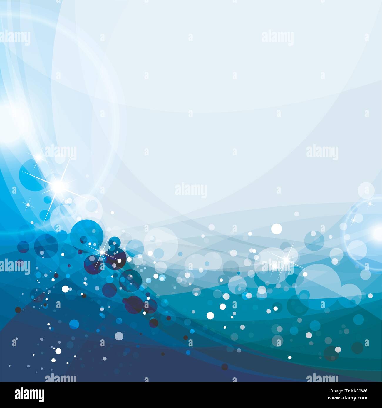 Abstract blue background, vector illustration, aqua template Stock