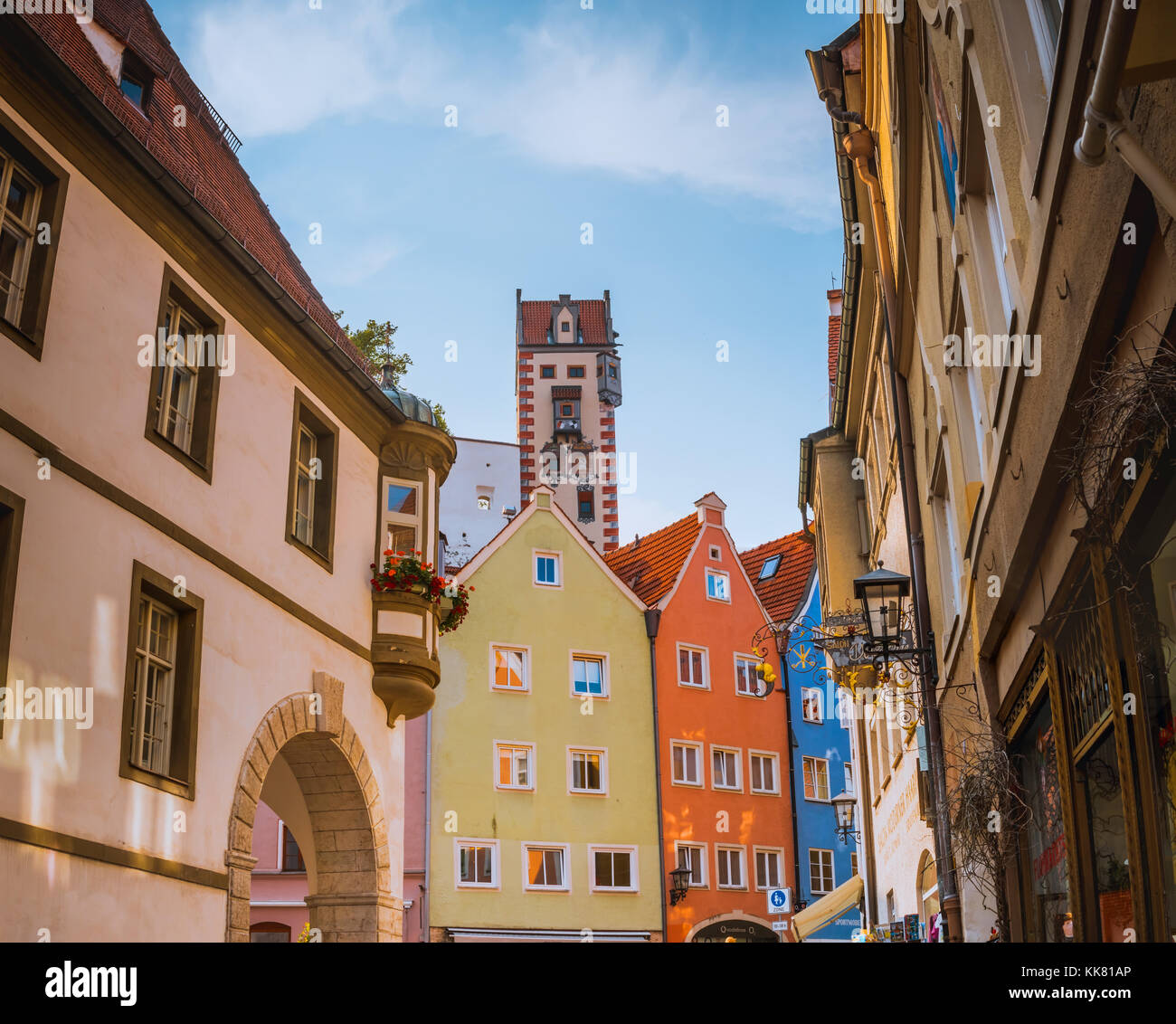 Beautiful street High Castle, Fussen, Germany Stock Photo
