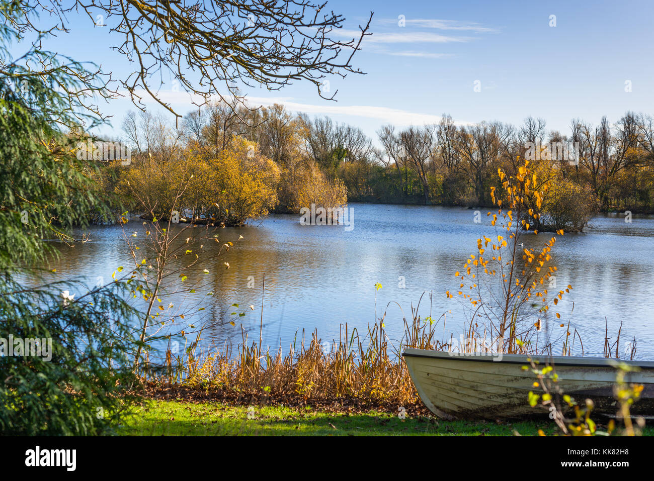 Hemingford grey lake, Cambridgeshire, England, UK Stock Photo Alamy