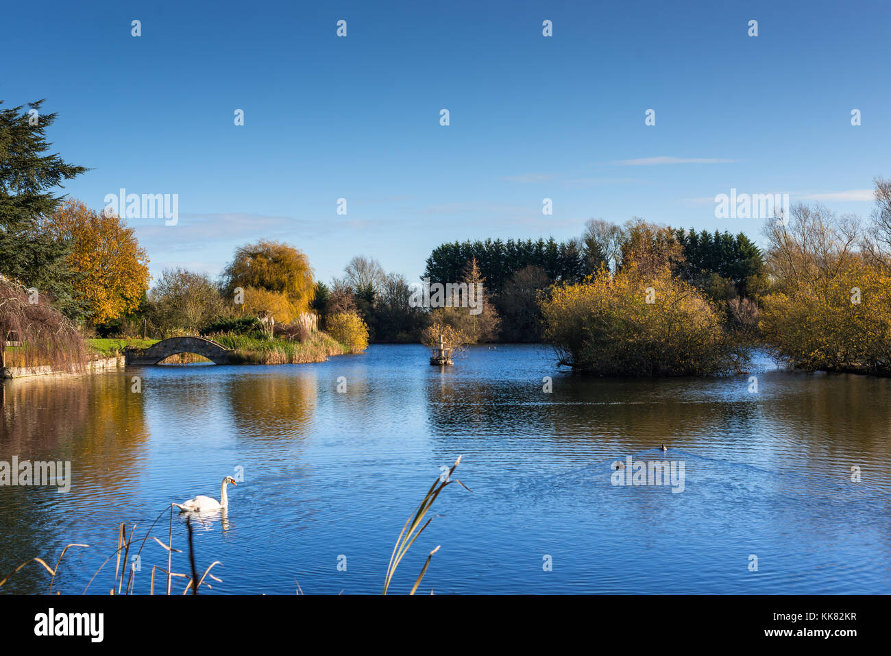 Hemingford grey lake, Cambridgeshire, England, UK Stock Photo Alamy