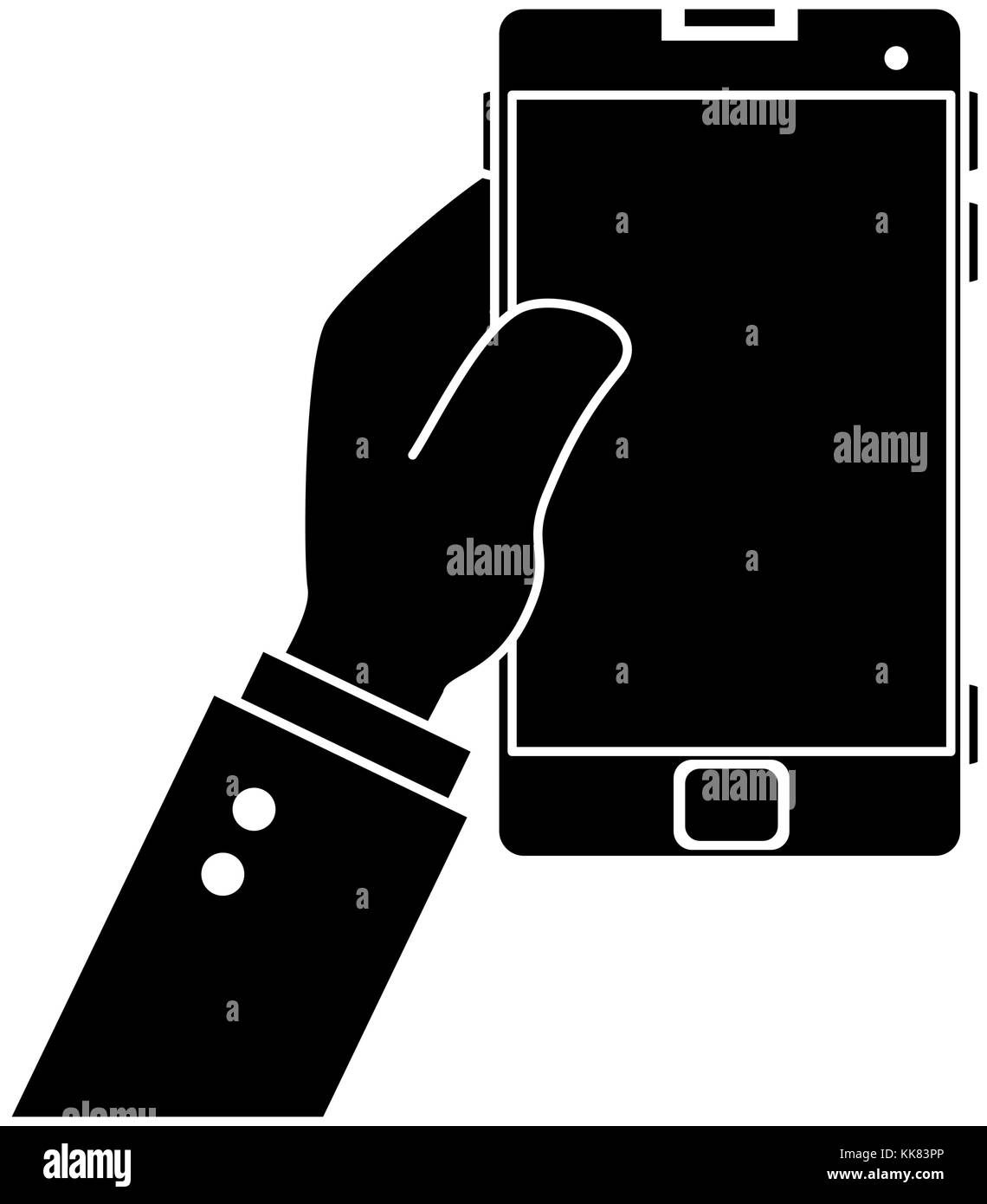 hand with smartphone device Stock Vector Image & Art - Alamy