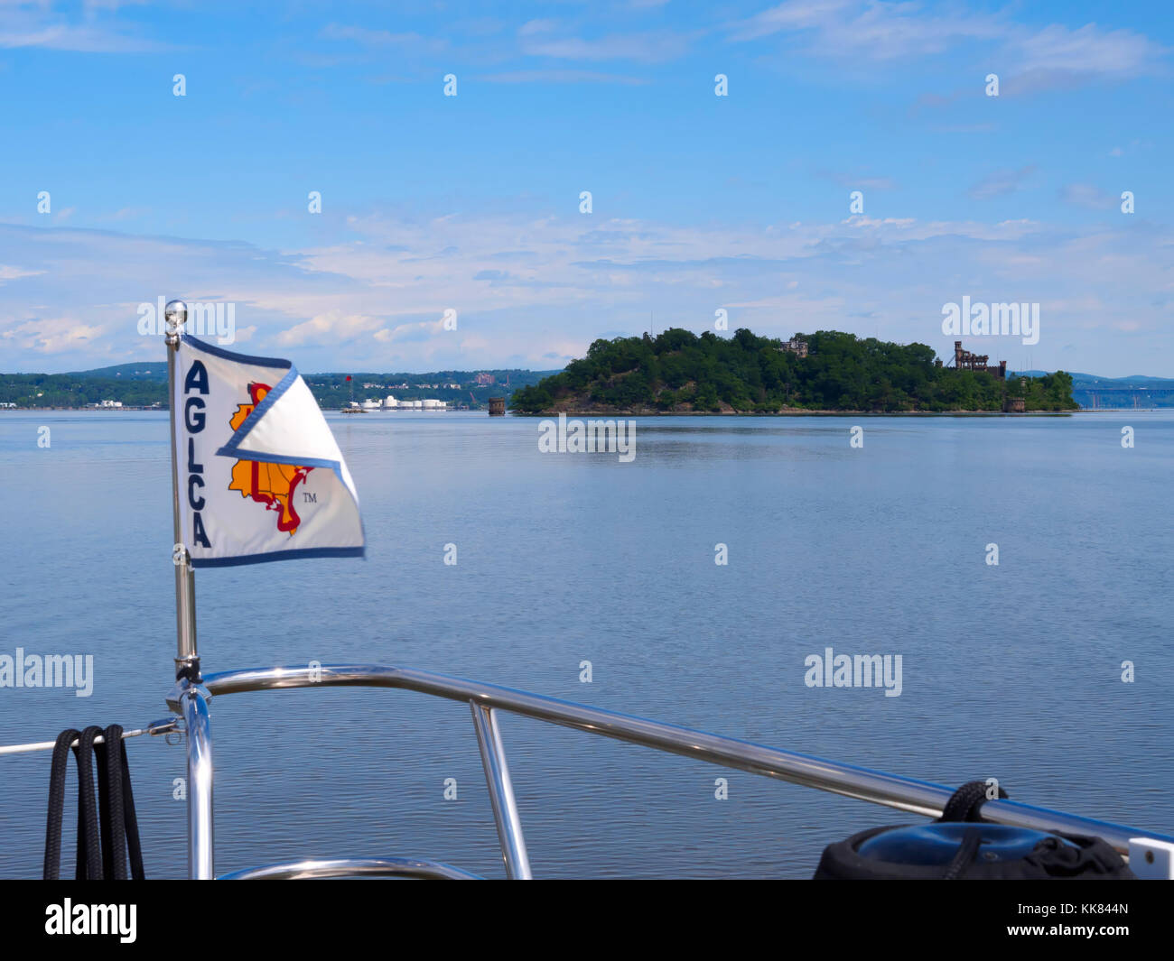 Approaching Pollepel Island, Hudson River, New York Stock Photo