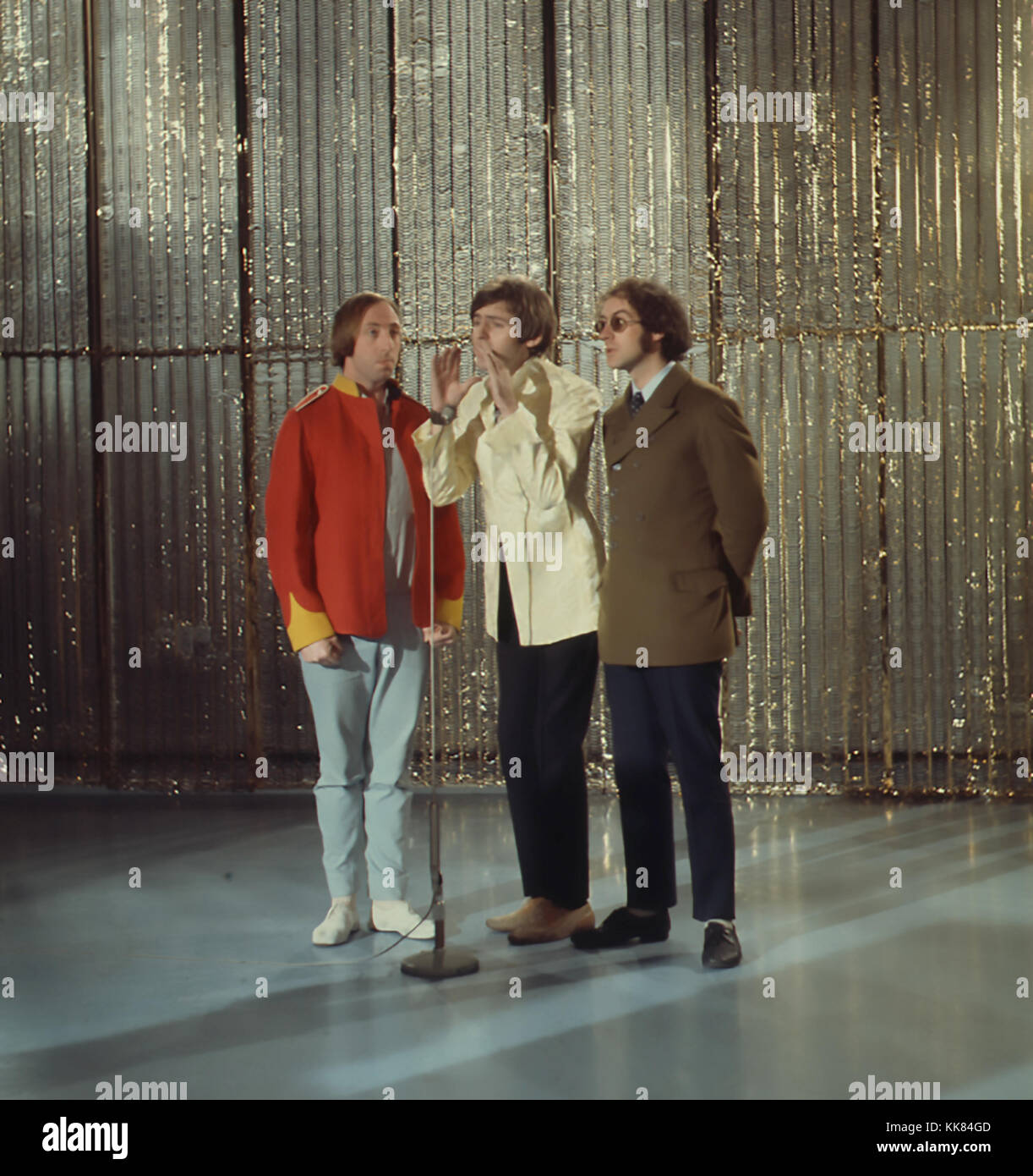 SCAFFOLD UK pop trio in December 1967. From left: Roger McGough, Mike McGear, John Gorman. Photo: Tony Gale Stock Photo