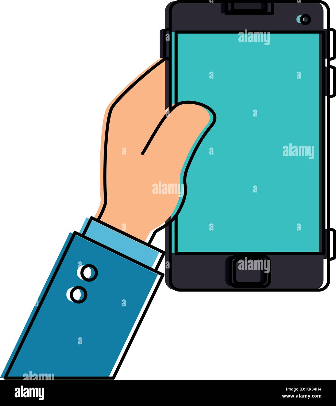 hand with smartphone device Stock Vector Image & Art - Alamy
