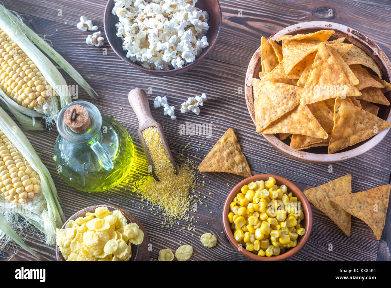 variation-of-maize-products-stock-photo-alamy