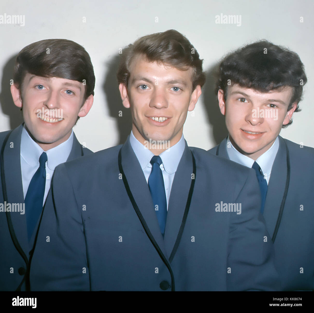 THE FORTUNES UK pop group in June 1964.  From left: Barry Pritchard, Glen Dale, Rod Allen. Photo: Tony Gale Stock Photo