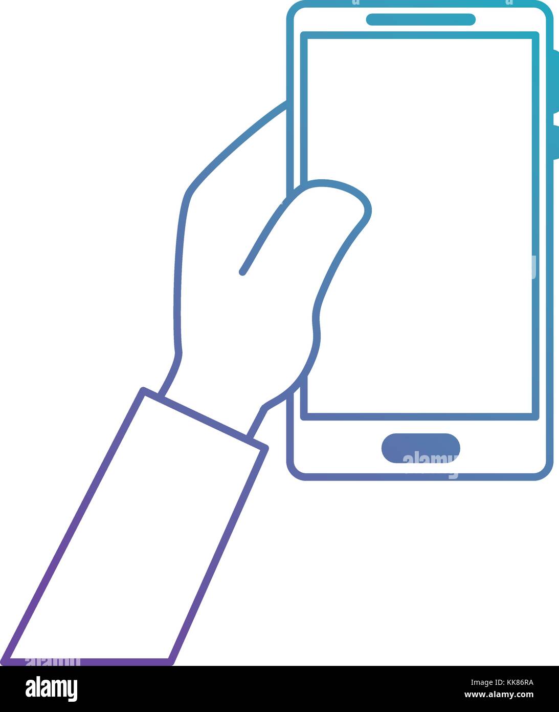 hand with smartphone device Stock Vector Image & Art - Alamy