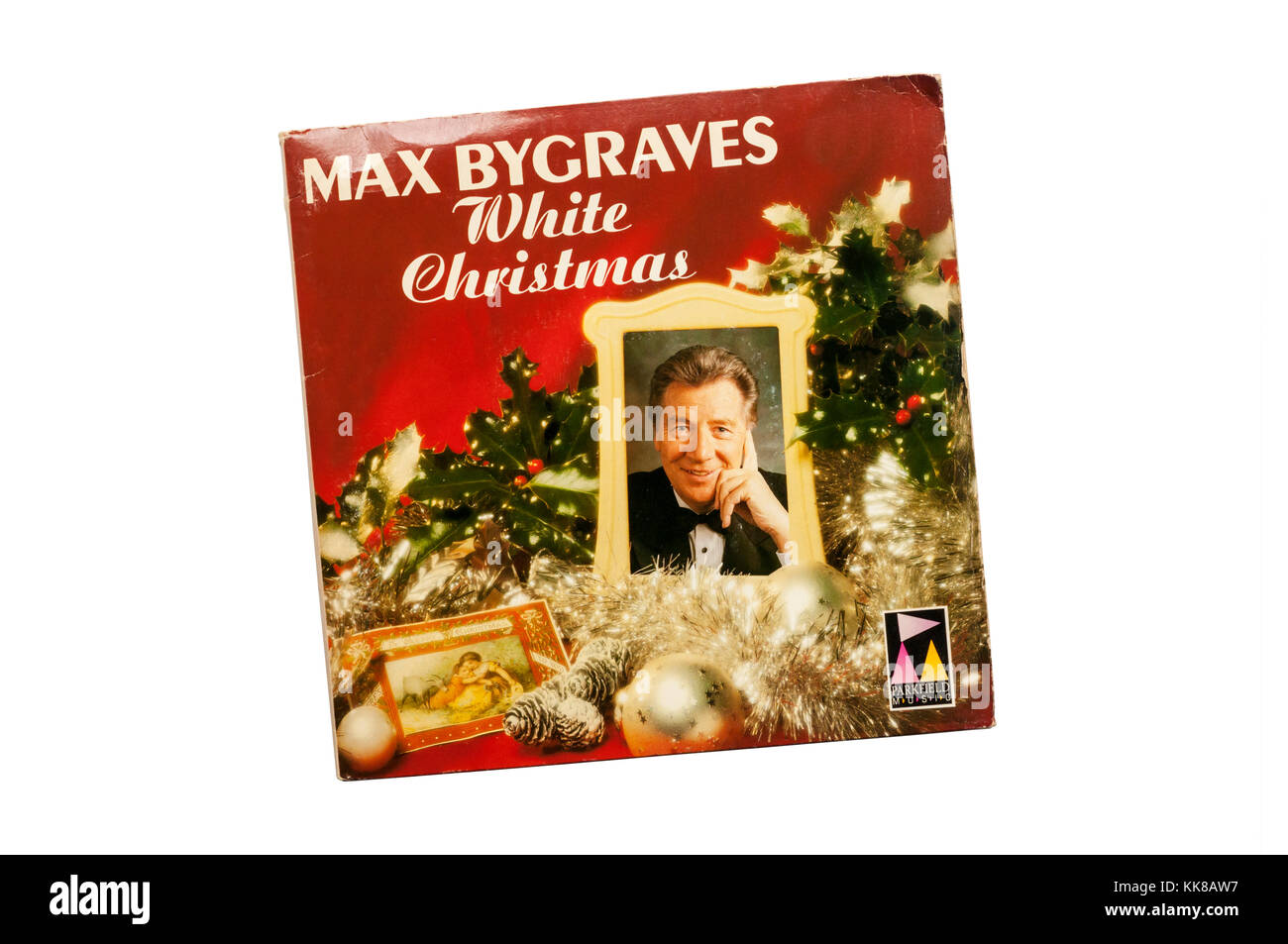 1989 7' single, White Christmas by Max Bygraves from his LP SingaLongaWarYears Stock Photo