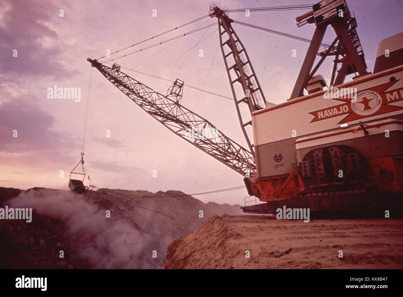 Strip Mining with Dragline Equipment at the Navajo Mine in Northern