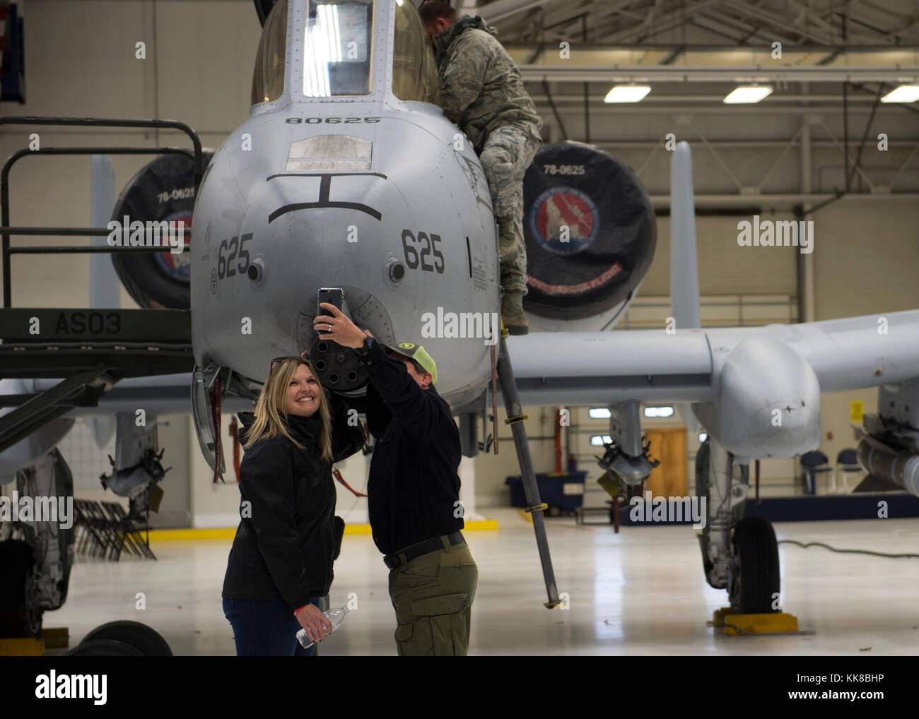 Airmen from the 124th Fighter Wing help give a tour to a group of civic ...