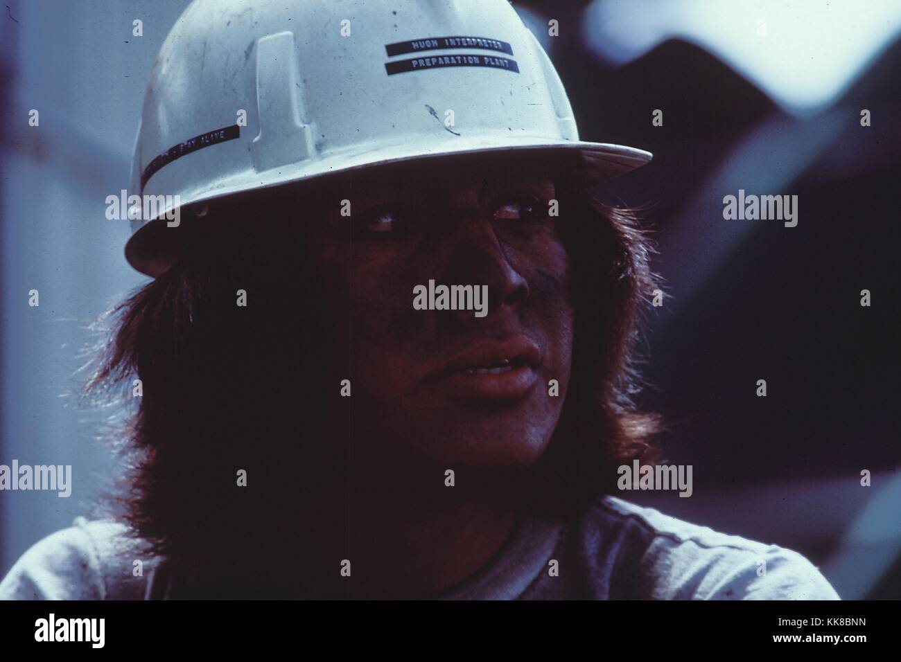 Navajo Miner. Image courtesy National Archives, Arizona, 1973. Stock Photo