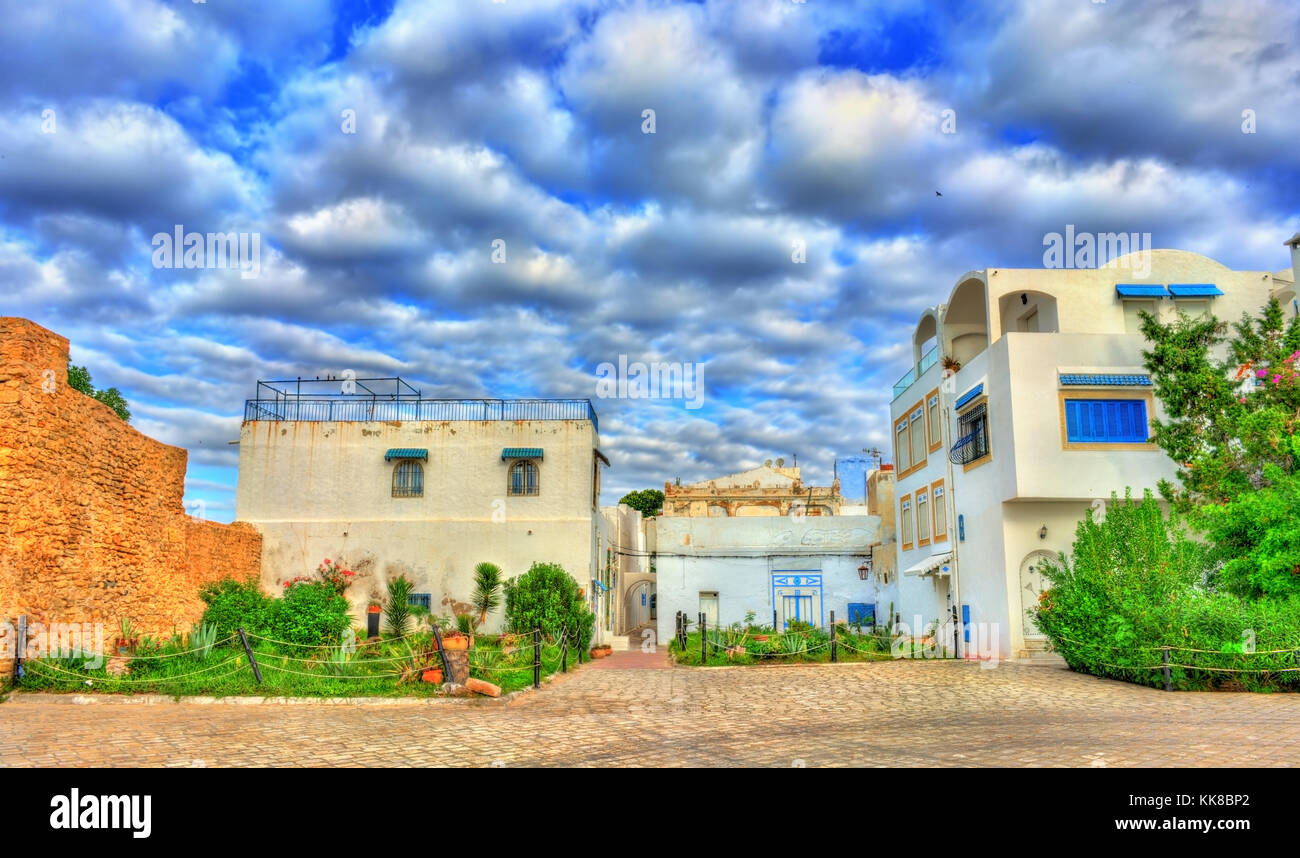 Traditional houses in Medina of Hammamet, Tunisia Stock Photo Alamy