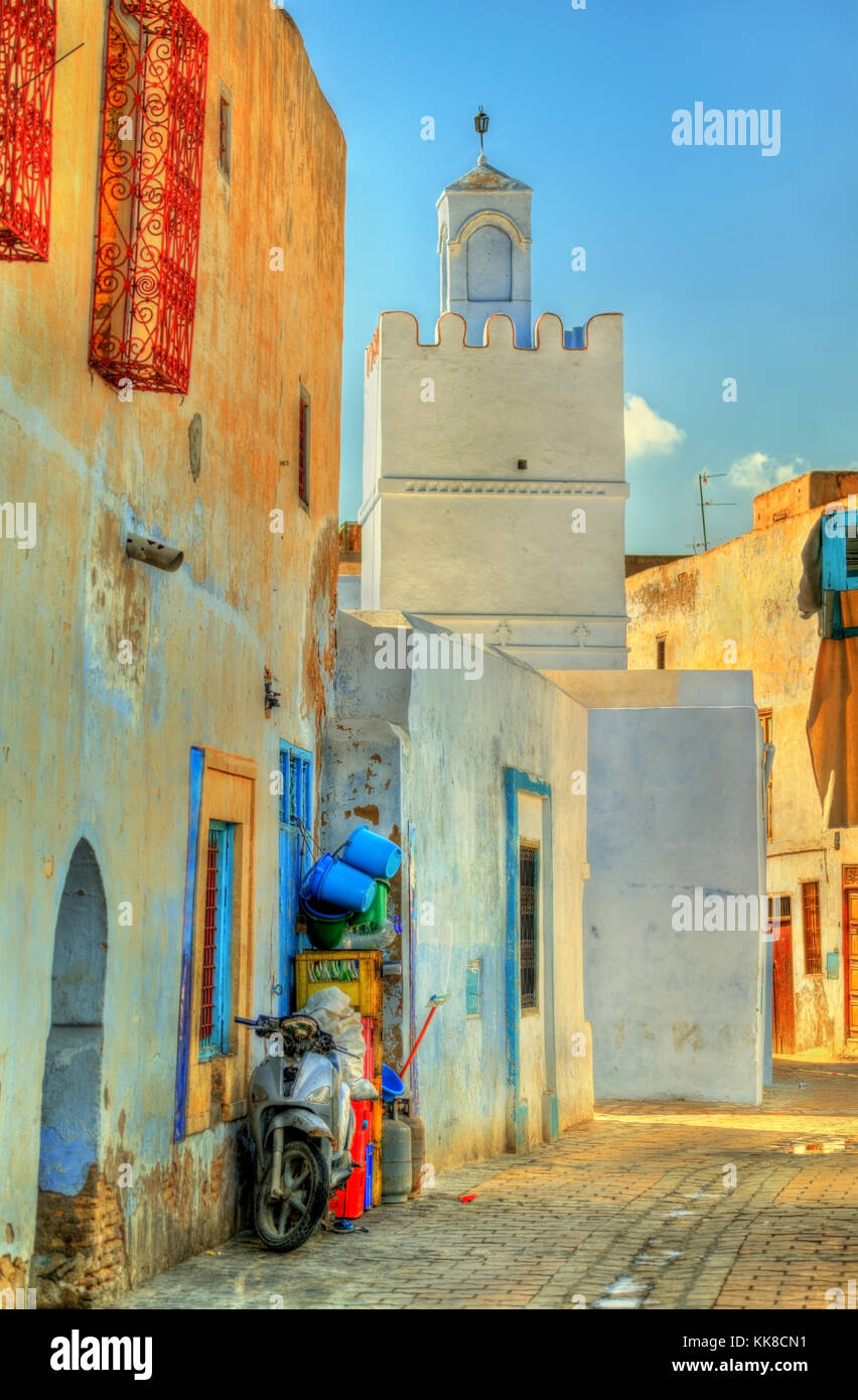 Traditional houses in Medina of Kairouan. A UNESCO world heritage site in Tunisia Stock Photo