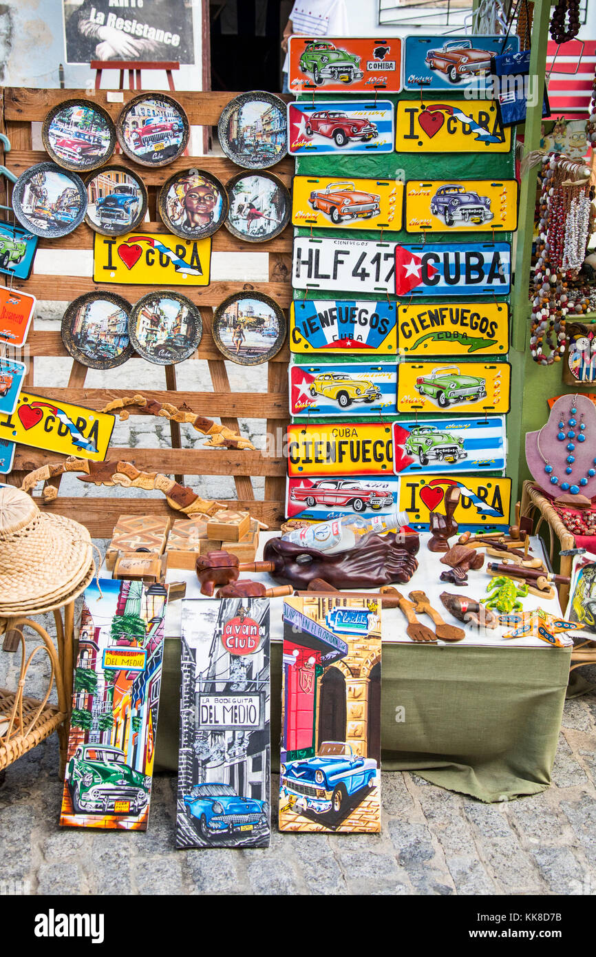 Souvenir shop in Cienfuegos, Cuba Stock Photo