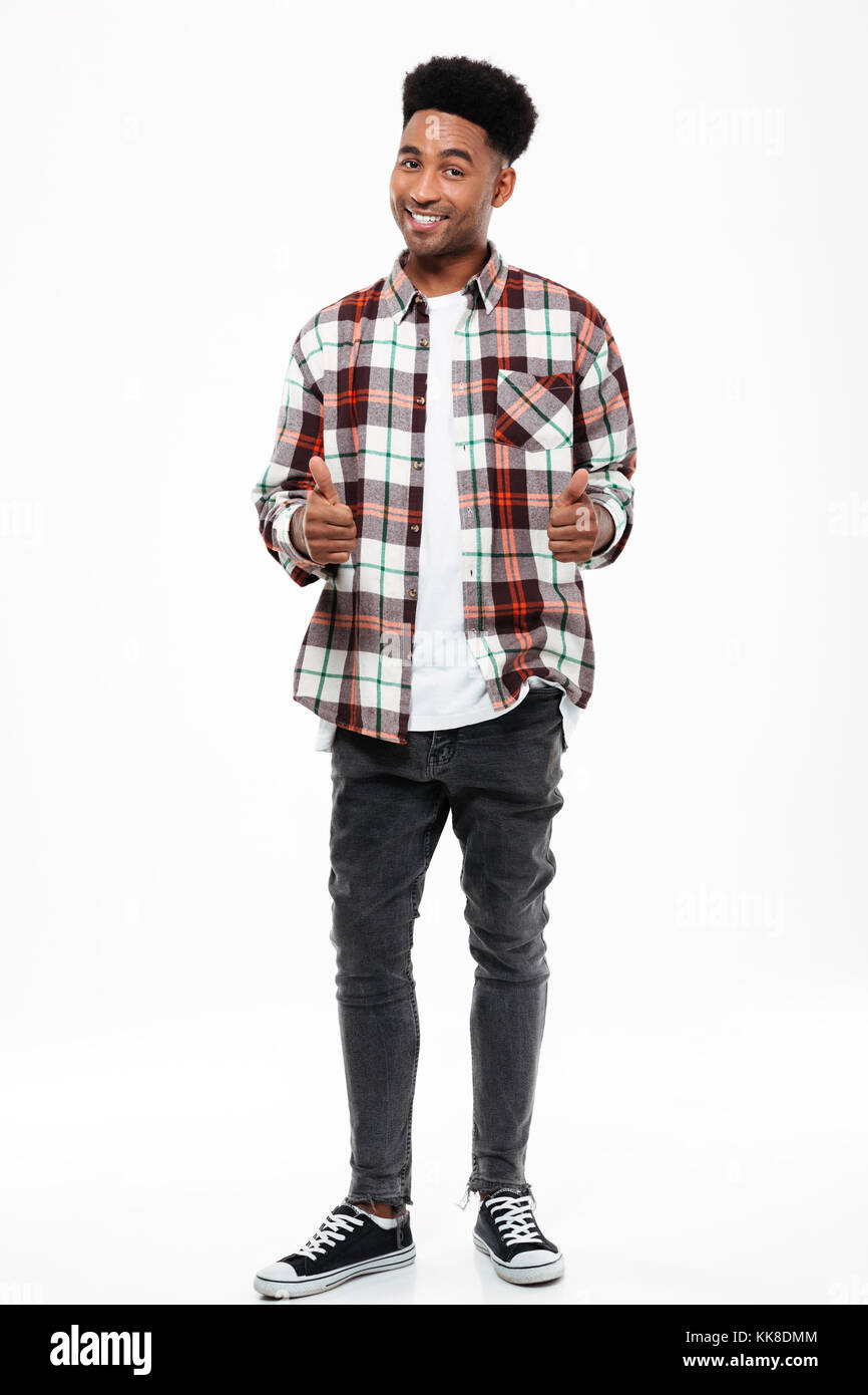 smiling young african man dressed 