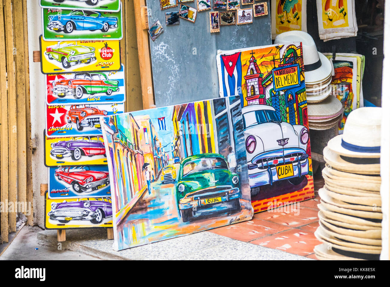 Souvenir shop in Havana, Cuba Stock Photo