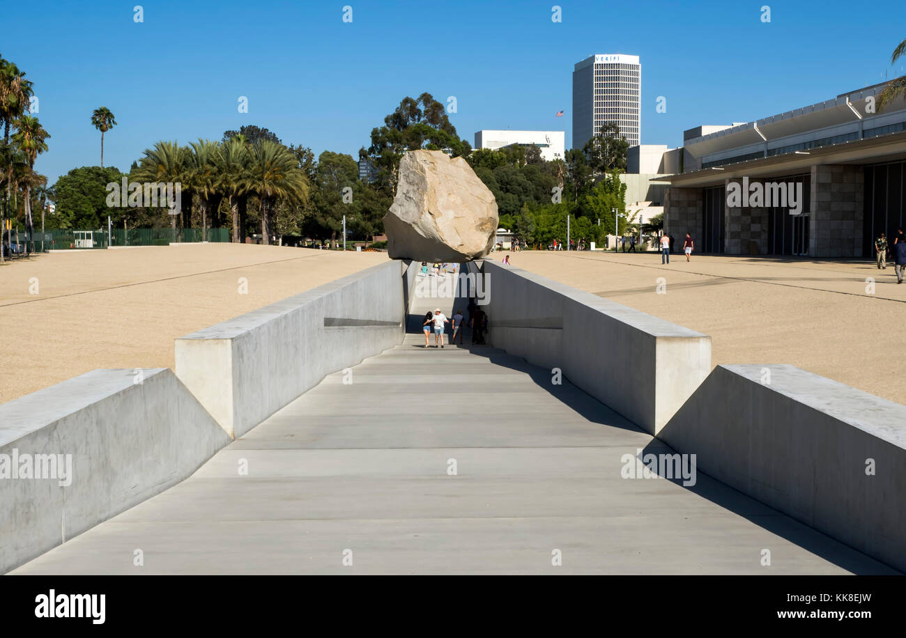 LACMA Los Angeles County Museum of Art, big rock, on the August 12th
