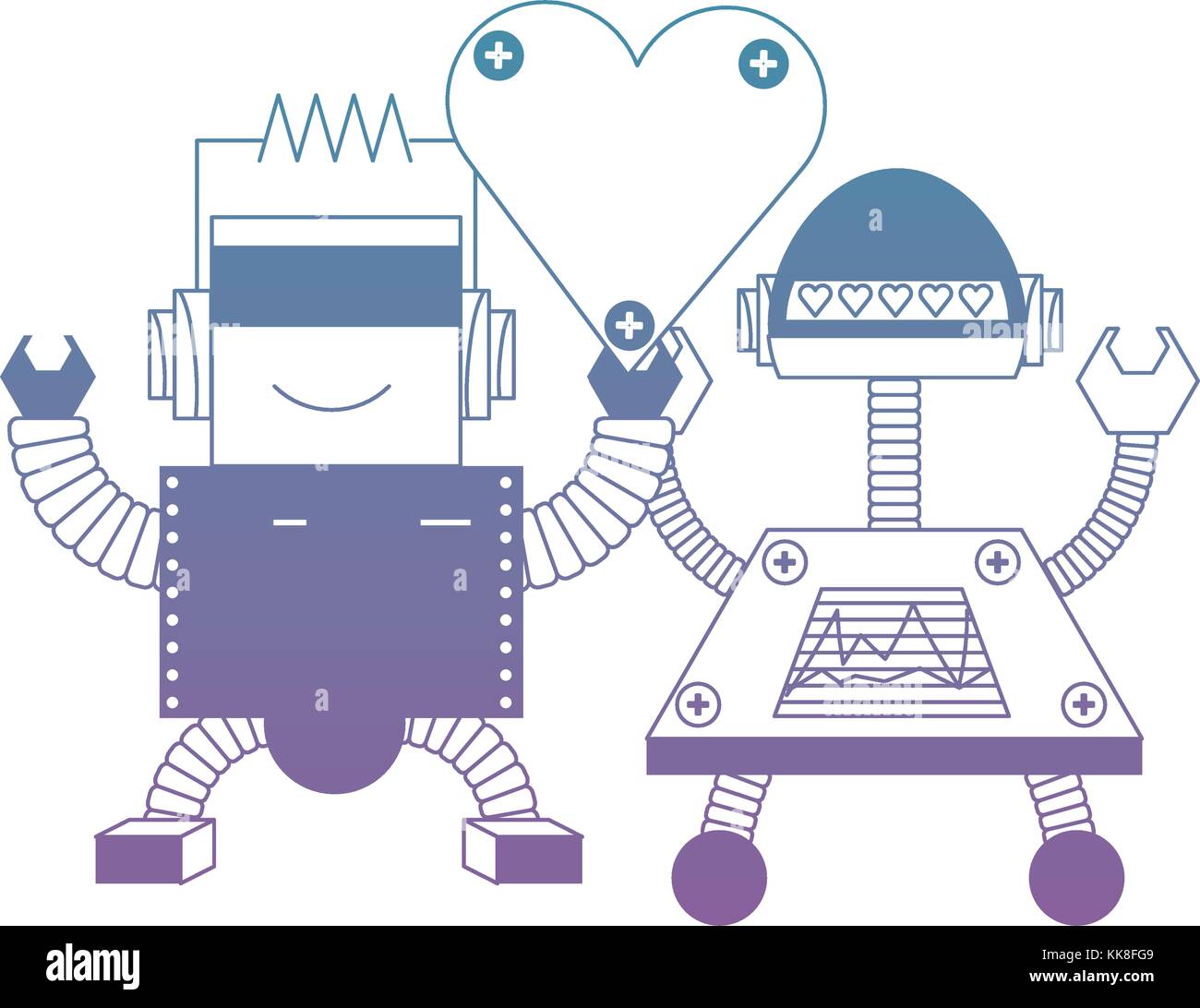 couple of robots icon Stock Vector Image & Art - Alamy