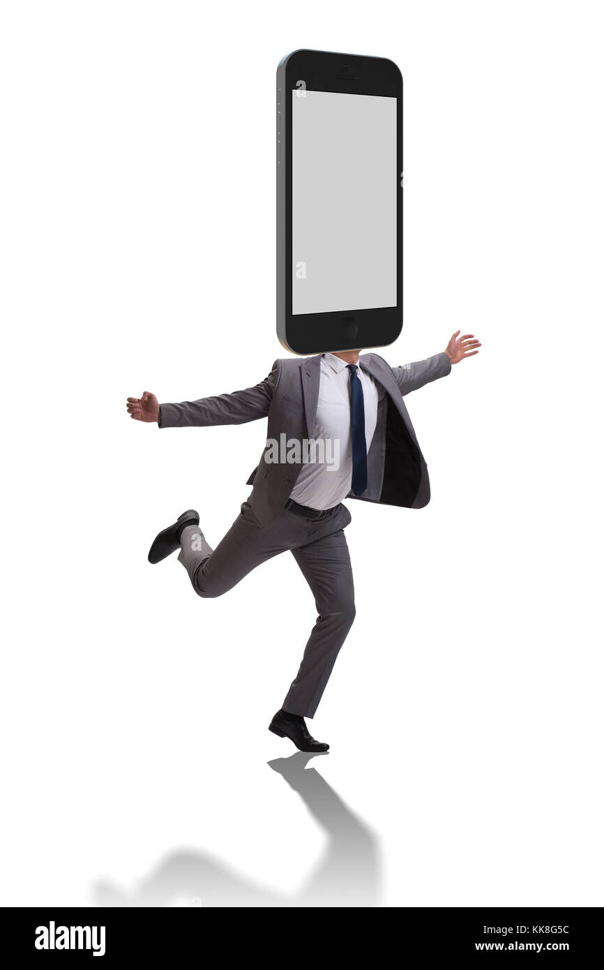 Mobile phone zombie under the influence of smartphone Stock Photo Alamy