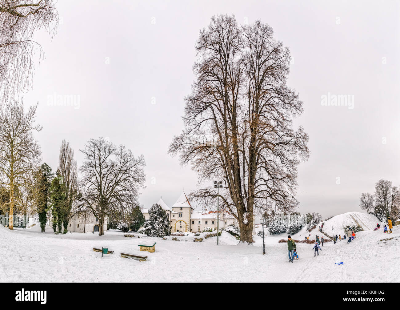 Varazdin Castle park Stock Photo Alamy