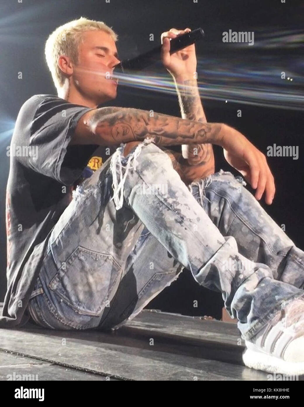 Us Singer Justin Bieber Performs High Resolution Stock Photography And Images Alamy