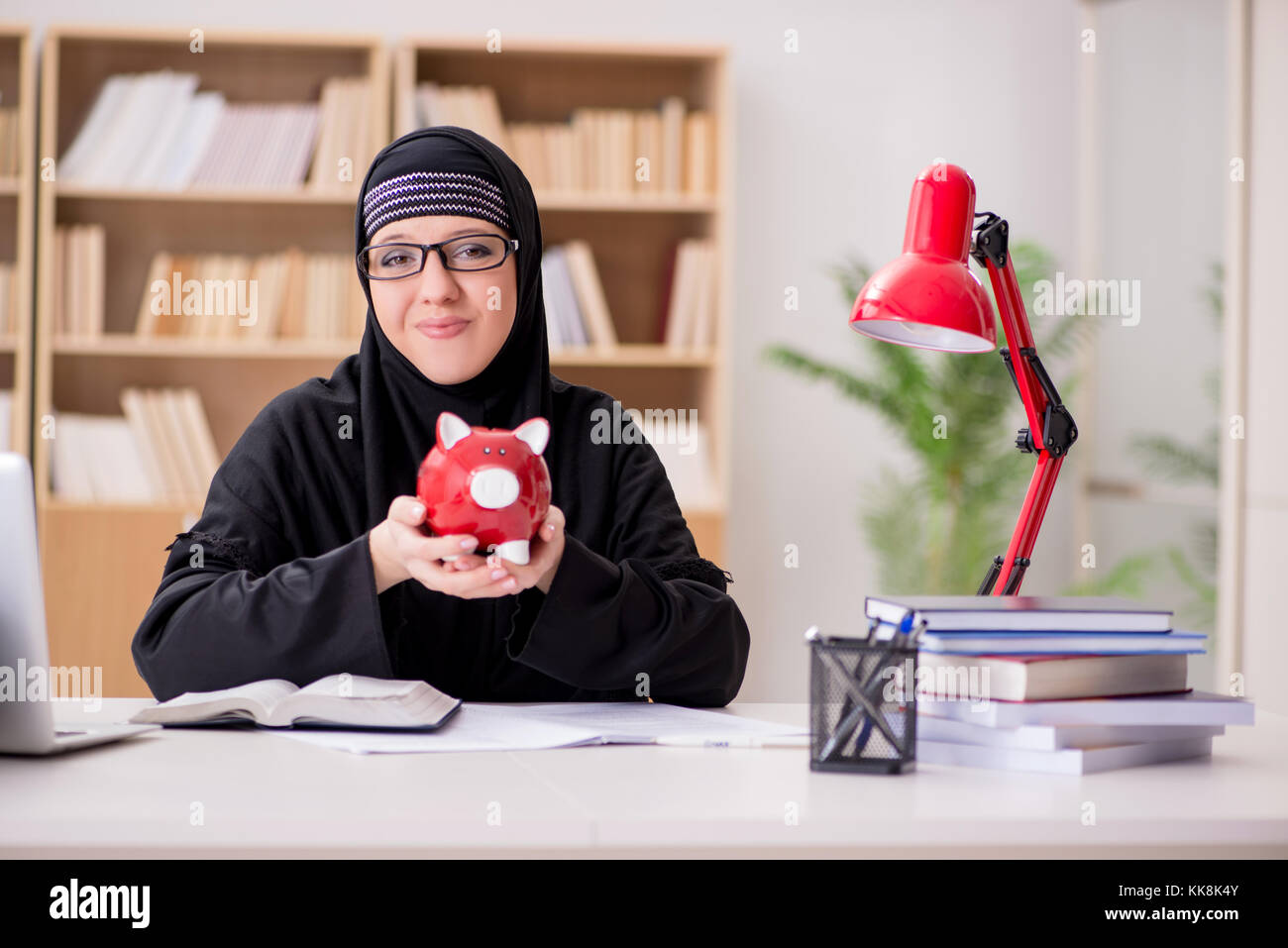Muslim girl in hijab studying preparing for exams Stock Photo - Alamy