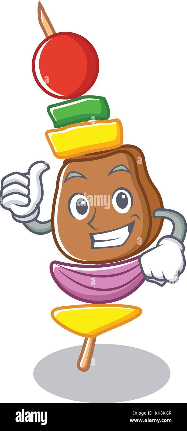 Thumbs up barbecue character cartoon style Stock Vector Image & Art Alamy