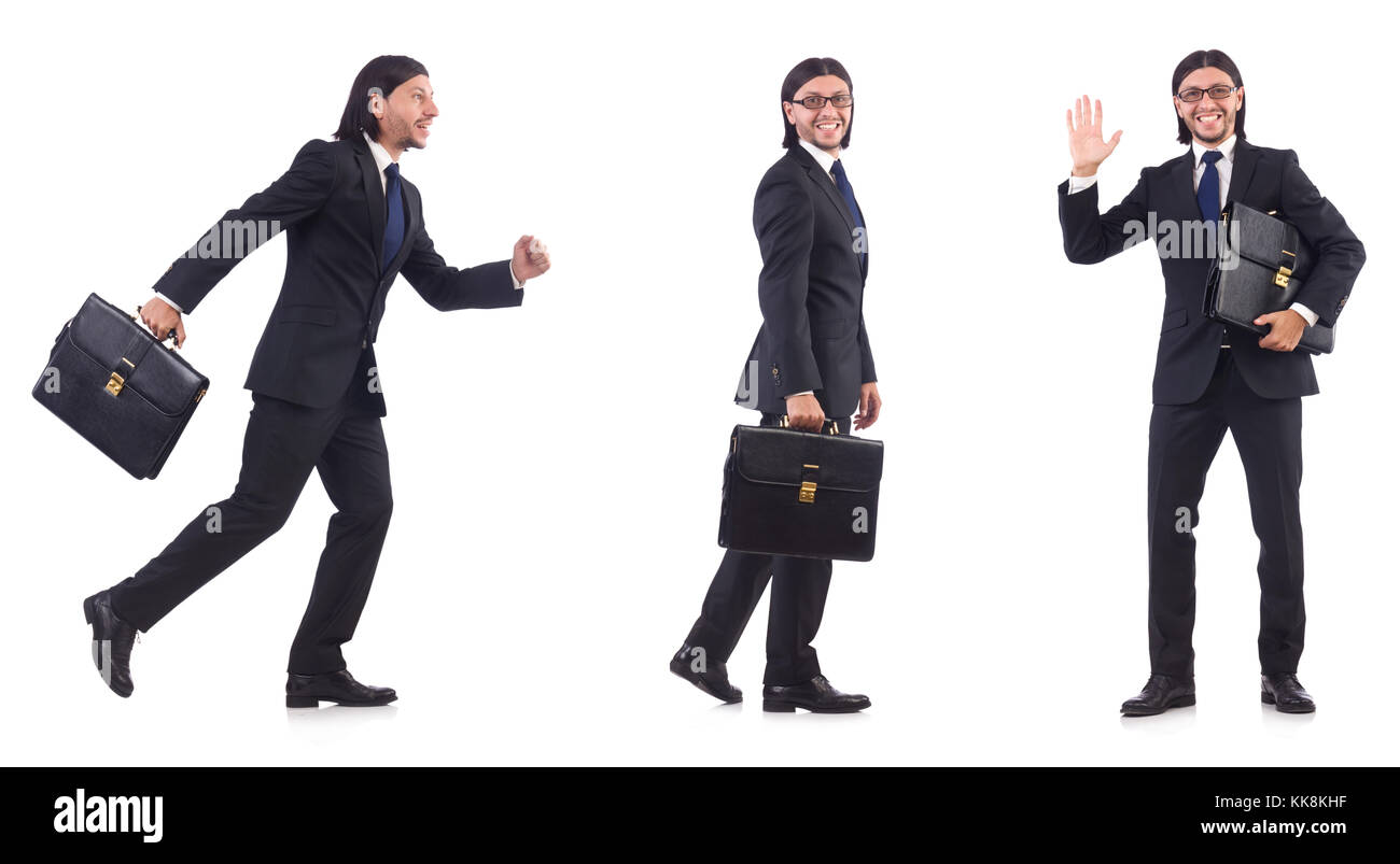 Young businessman isolated on the white background Stock Photo - Alamy