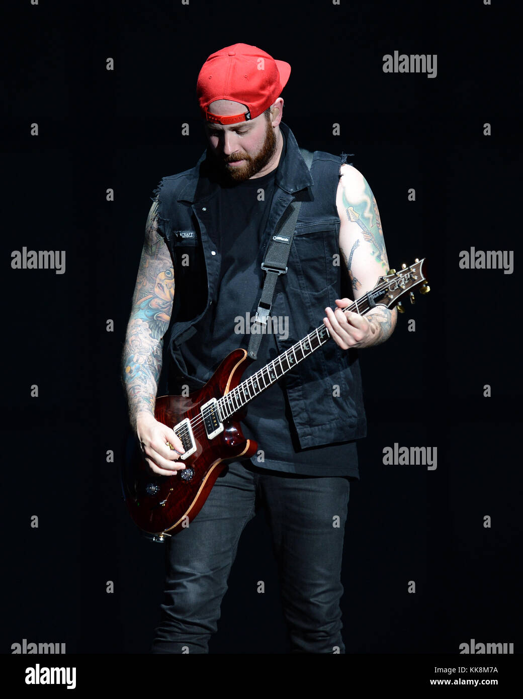 WEST PALM BEACH, FL - AUGUST 05: Kevin Skaff of A Day To Remember