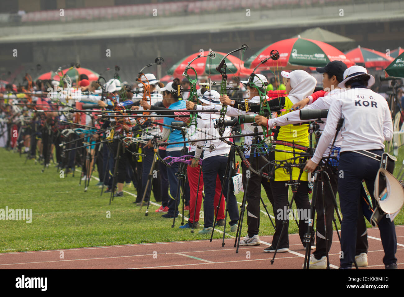 South Korea won the first archery gold medal of the 20th Asian Archery