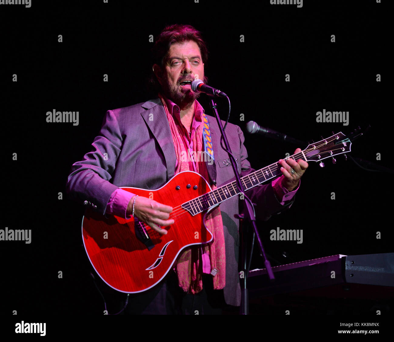 BOCA RATON, FL - FEBRUARY 14: Alan Parsons of The Alan Parsons Project performs at the Mizner Park Amphitheatre on February 14, 2016 in Boca Raton, Florida   People:  Alan Parsons Stock Photo