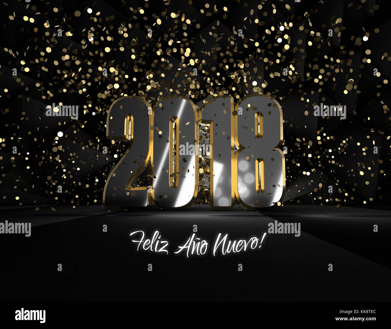 Dark and elegant postcard with the best wishes for the new year 2018 ...