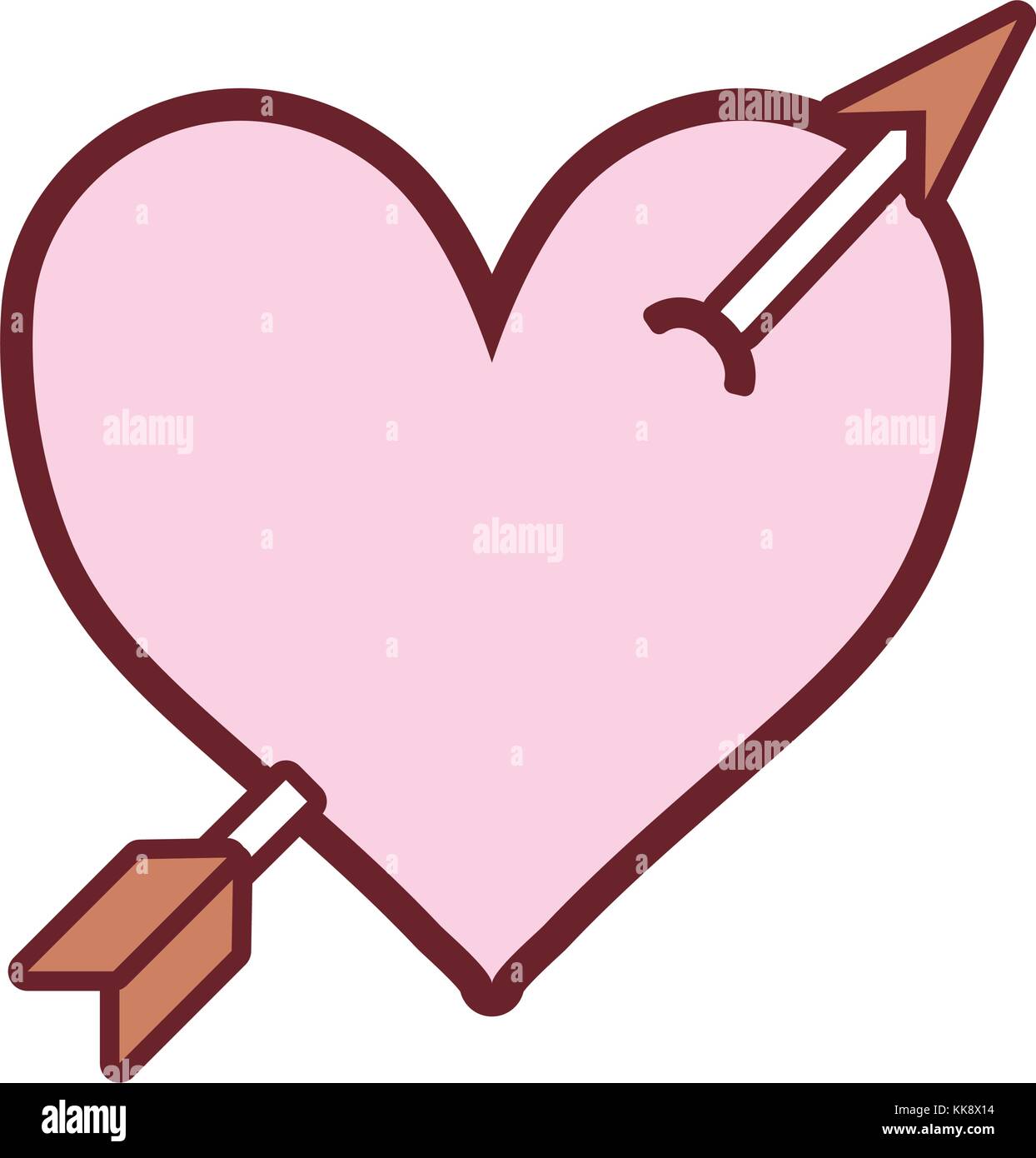 heart with arrow vector illustration Stock Vector Image & Art - Alamy