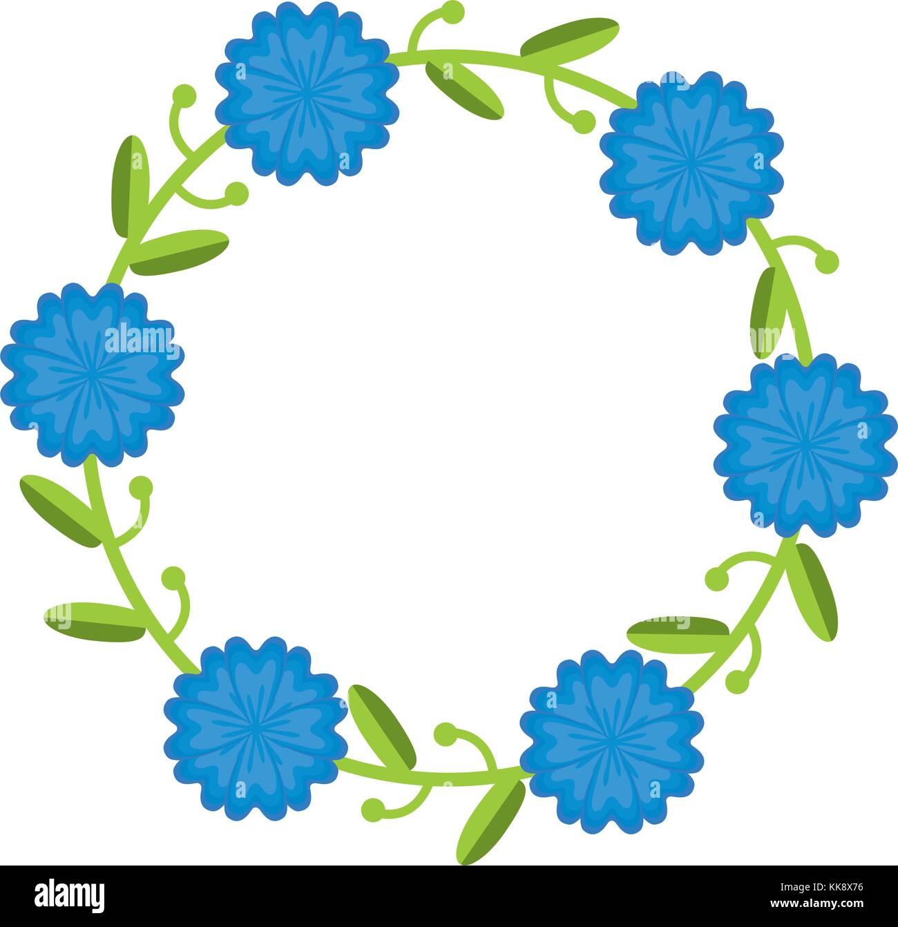 round frame flower vector illustration Stock Vector Image & Art - Alamy