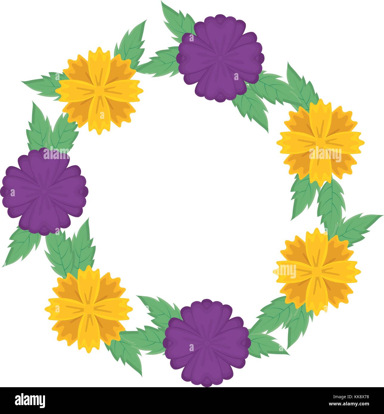 round frame flower vector illustration Stock Vector Image & Art - Alamy