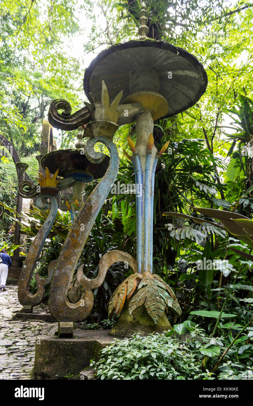 Las Pozas surrealist sculpture garden by Edward James. Xilitla, San Luis Potosí. Mexico Stock Photo