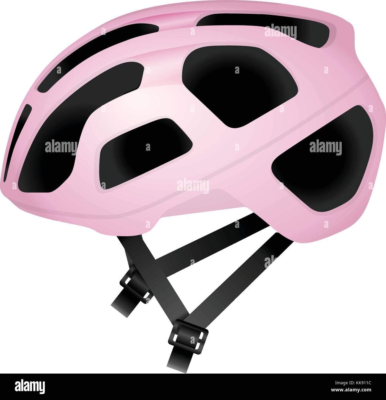 Cycling helmet on a white background. Stock Vector