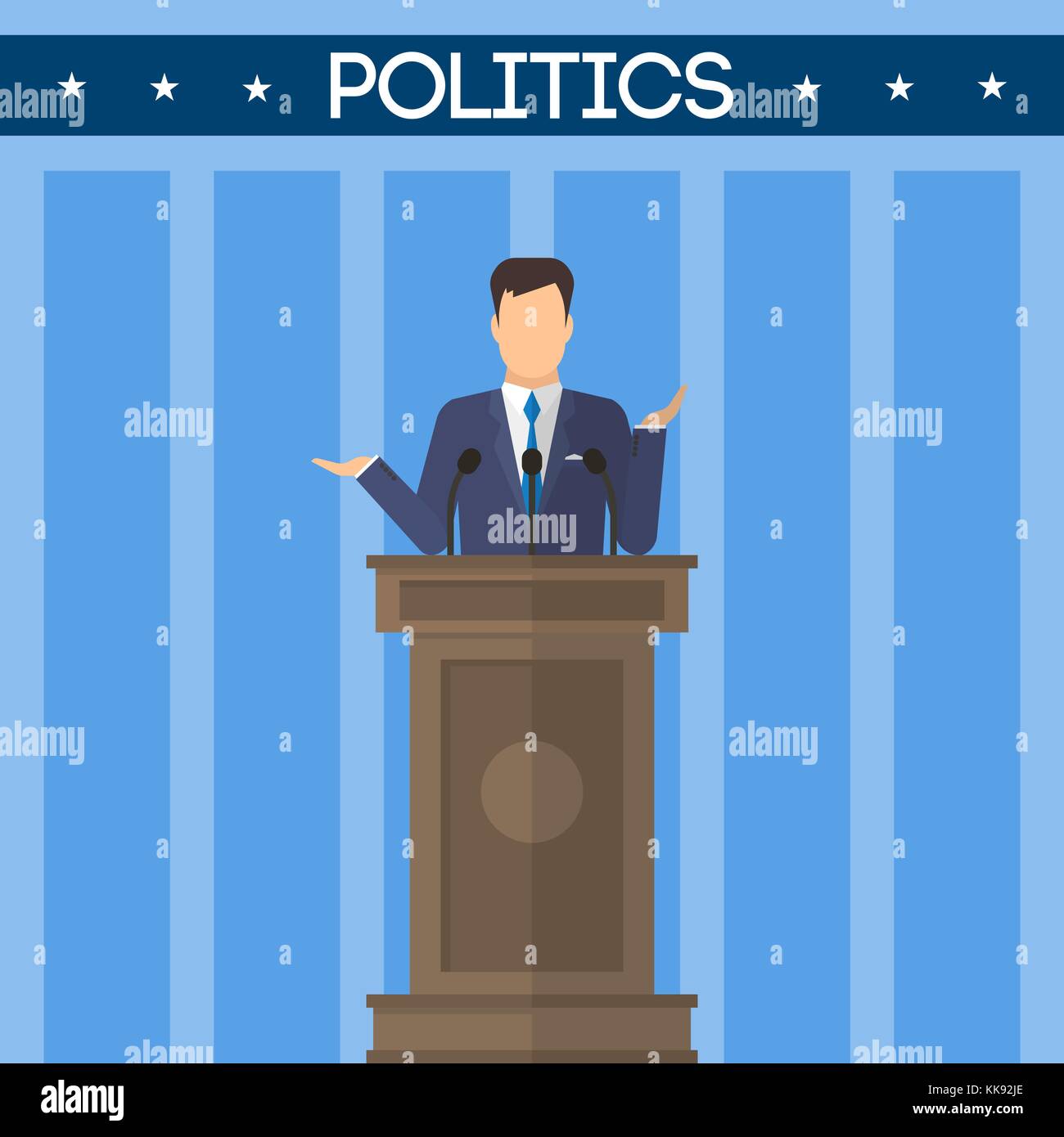 Vector illustration of the election campaign in the USA Stock Vector ...