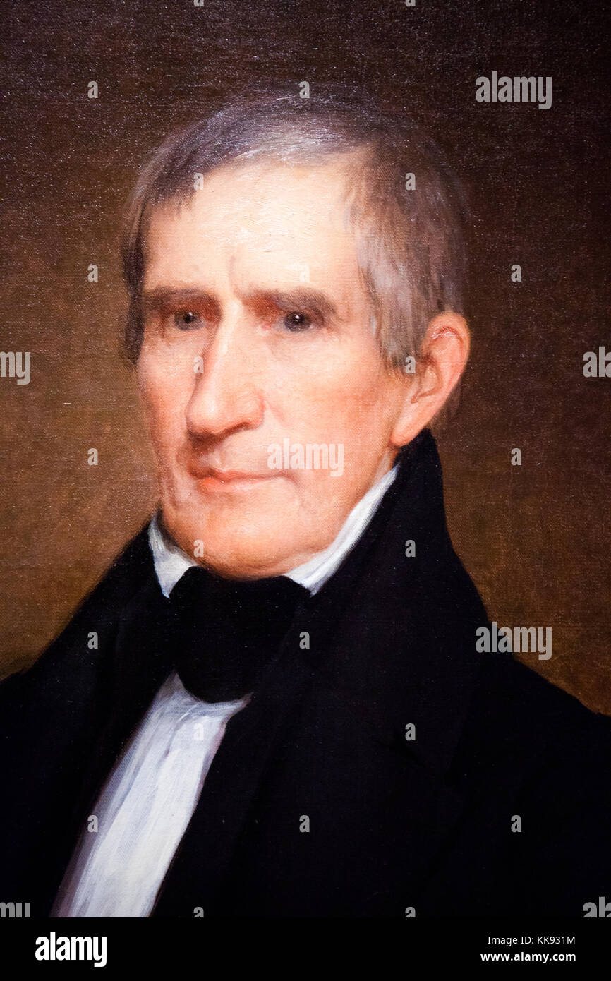 Oil Painting portrait of President William Henry Harrison, 9th President of the United States Stock Photo