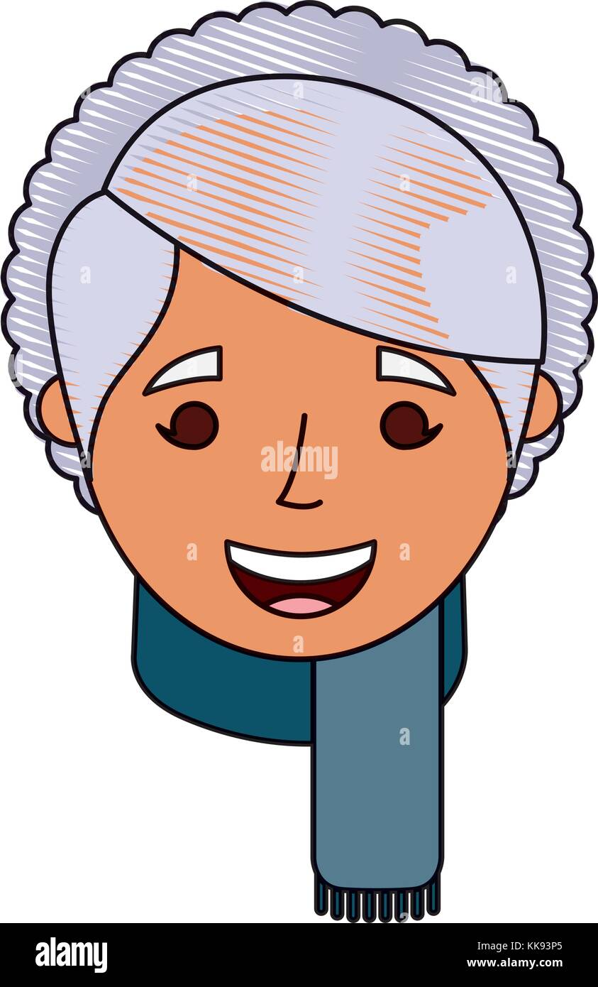 old lady cartoon face