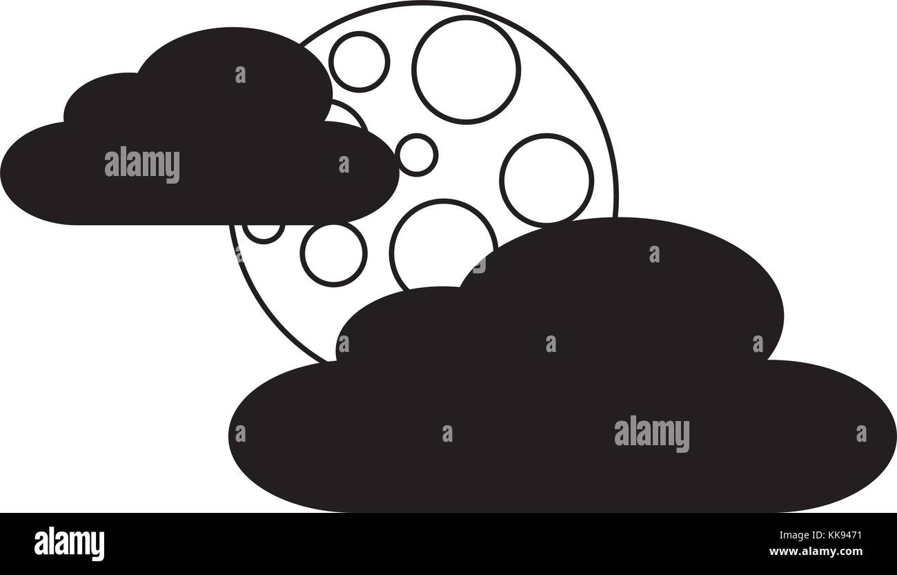 cloud moon night sky nature scene Stock Vector Image & Art - Alamy